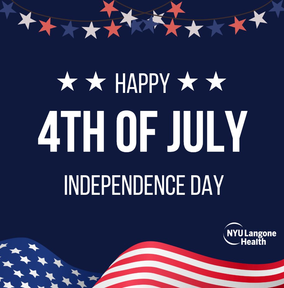 NYULH_Surgery's tweet image. Wishing everyone a safe and joyful 4th of July! Thank you to all of our amazing faculty, residents, and staff who continue to deliver outstanding care through this holiday weekend! #NYULHSurgery