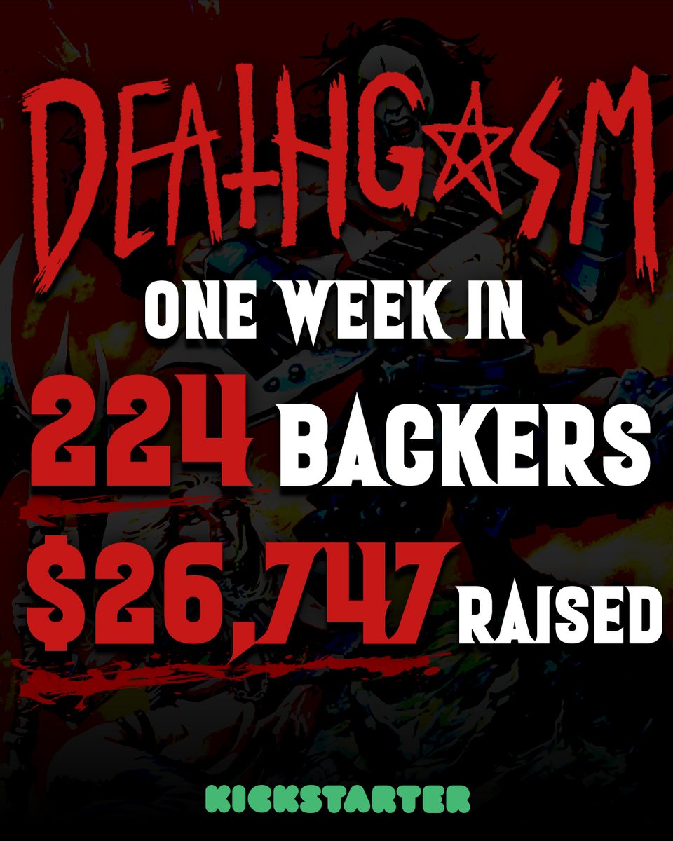 We're only one week into the DEATHGASM Kickstarter launch, and you guys are really bringing it! The more backers, the better! Thanks for all your help. Lets keep raising hell! 🔥
kickstarter.com/projects/bitbo…