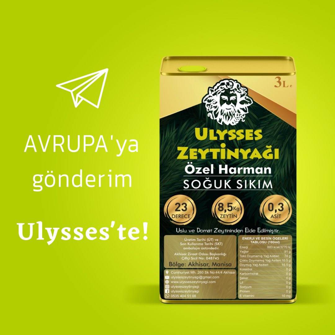 Gönderim yapabildiğimiz ülkeler:
🇩🇪🇦🇹🇧🇪🇳🇱🇫🇷🇨🇭

Yurtdışı satış sitemiz: ulysseszeytinyagi.nl

Detaylı gönderim bölgeleri için bize ulaşın: wa.me/+905354045108