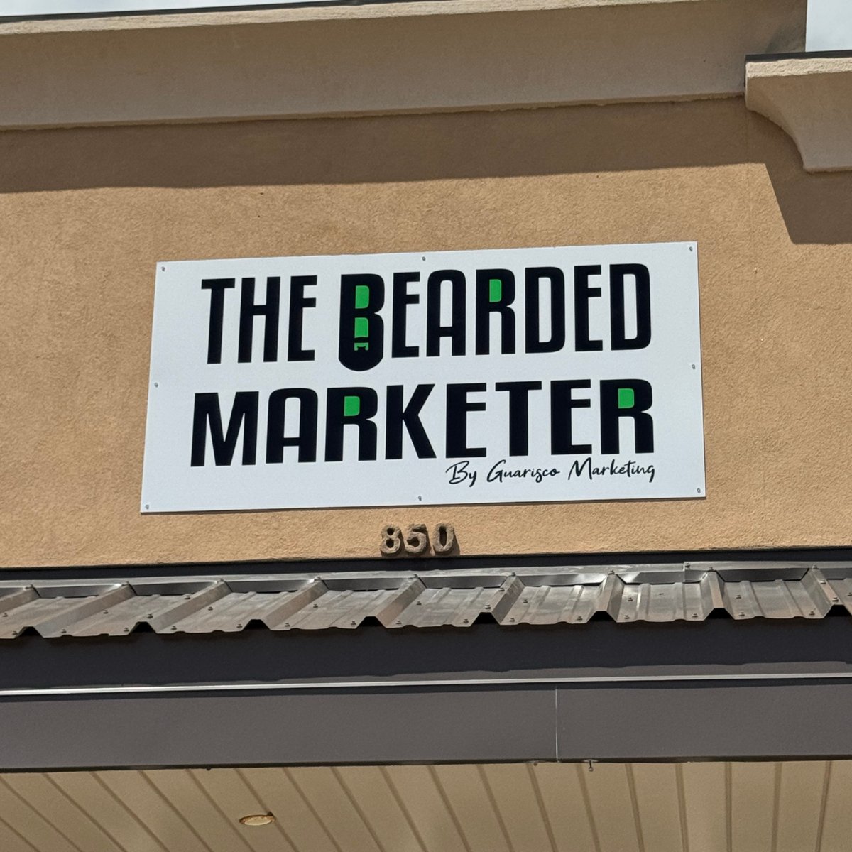 TheBeardedMktr's tweet image. New sign day! So hyped to see this go up. What do you guys think? #newsign #officesign #businessgrowth #smallbusiness #entrepreneur #fyp