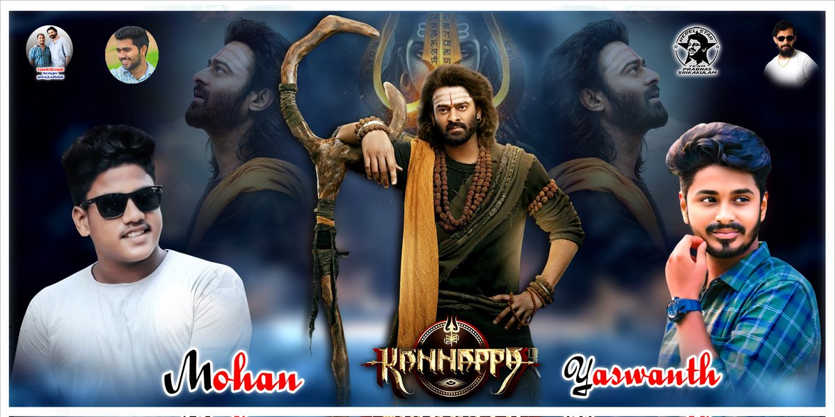 Prabhas_SklmFC's tweet photo. Srikakulam #Prabhas fans banners for #Kannappa movie 🤟💥✨
#Kannappa27thJune @kannappamovie @iVishnuManchu https://t.co/vohazt0JkK