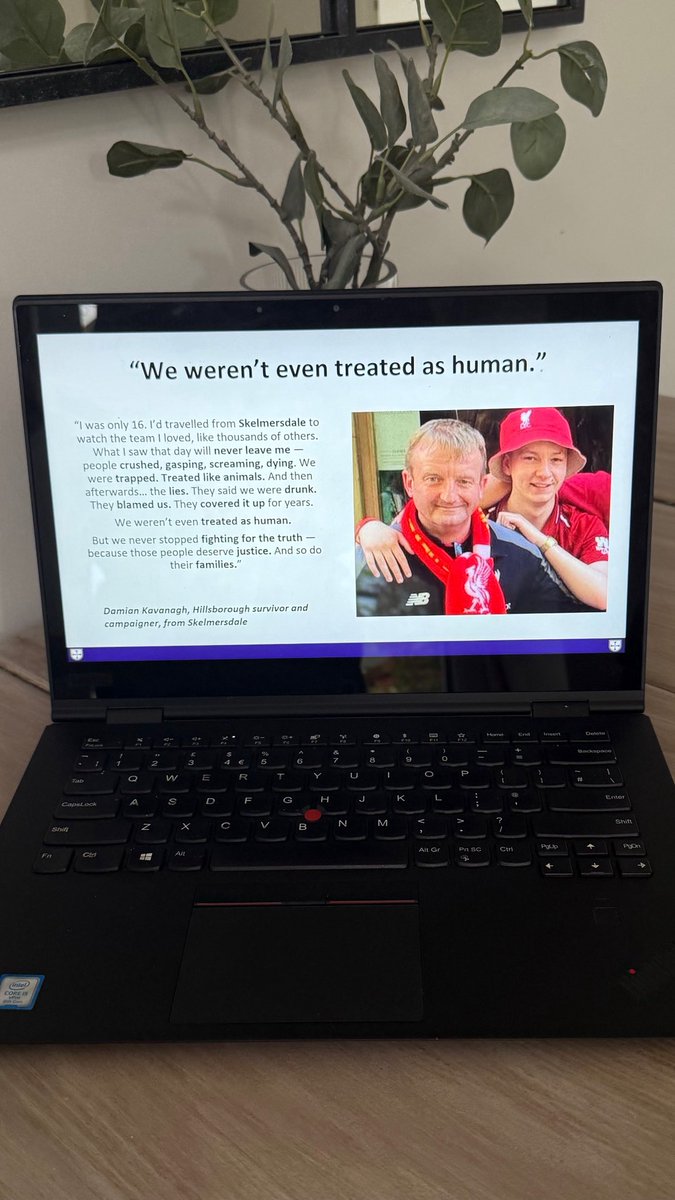 peter_bolster's tweet photo. One of the best things about being in charge of the curriculum is being able to put Hillsborough on it — permanently. Not just as a tragedy, but as a fight for justice, truth, and dignity. With permission, I’ve included my mate @DamianKav’s story — a local lad, a survivor, and a voice that cuts through the national silence. His story will resonate — here in his hometown, and far beyond. And as the campaign for the Hillsborough Law continues, our students will understand exactly why it matters.