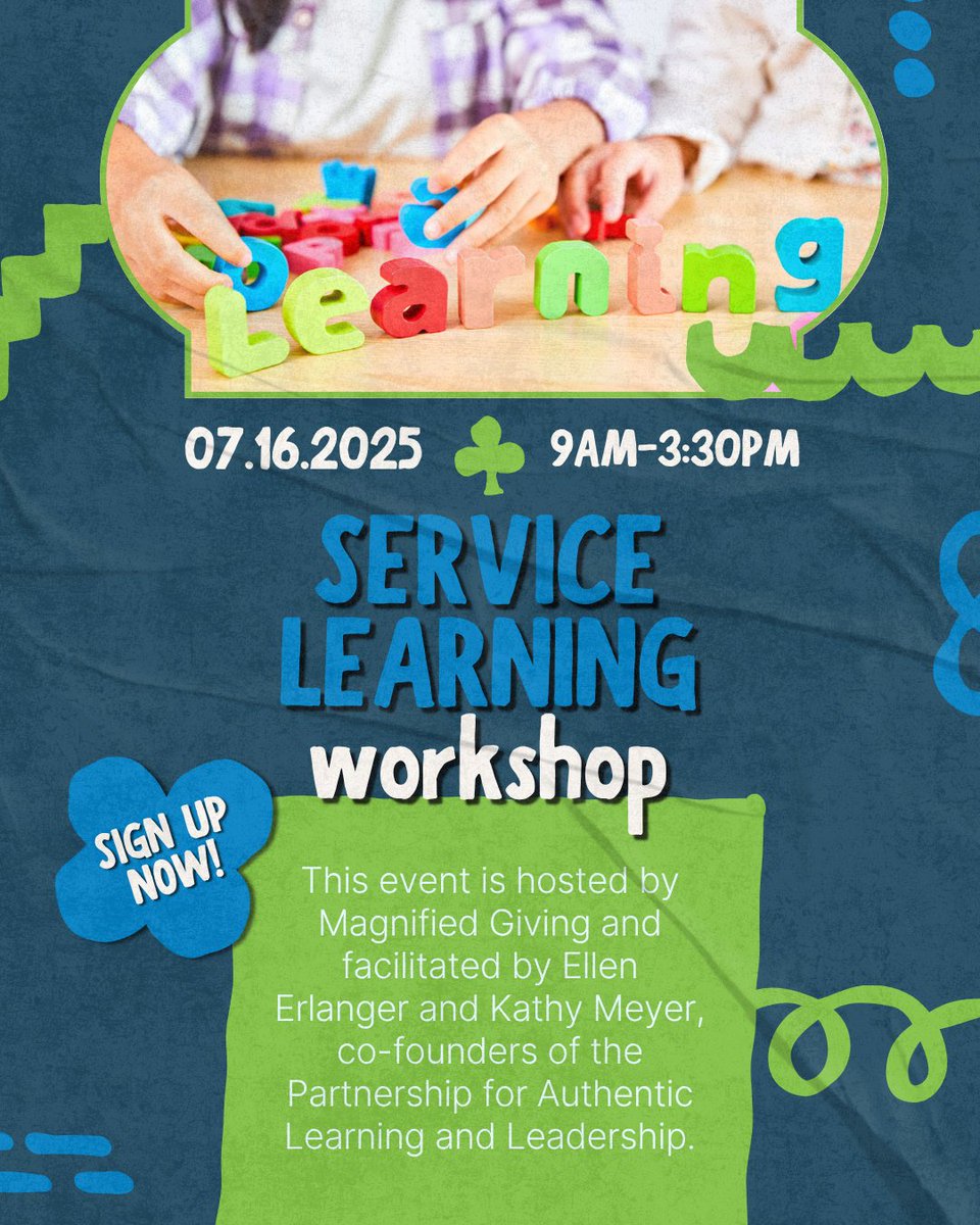 MagnifiedGiving's tweet image. calling all educators &amp;amp; youth leaders! 📣

join us july 16 for a free service-learning workshop in Cincy—tools, SEL, lunch, &amp;amp; CEUs included 🍽️

led by the amazing ellen erlanger &amp;amp; kathy meyer 💡
📍 evendale rec center | 9–3:30pm

#ServiceLearning #MagnifiedGiving #CincyTeachers