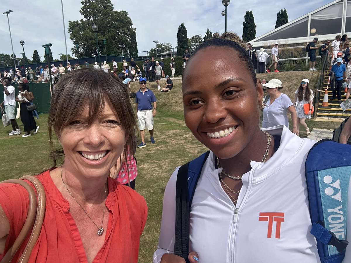 Just me and one of the GOATs #Wimbledon
