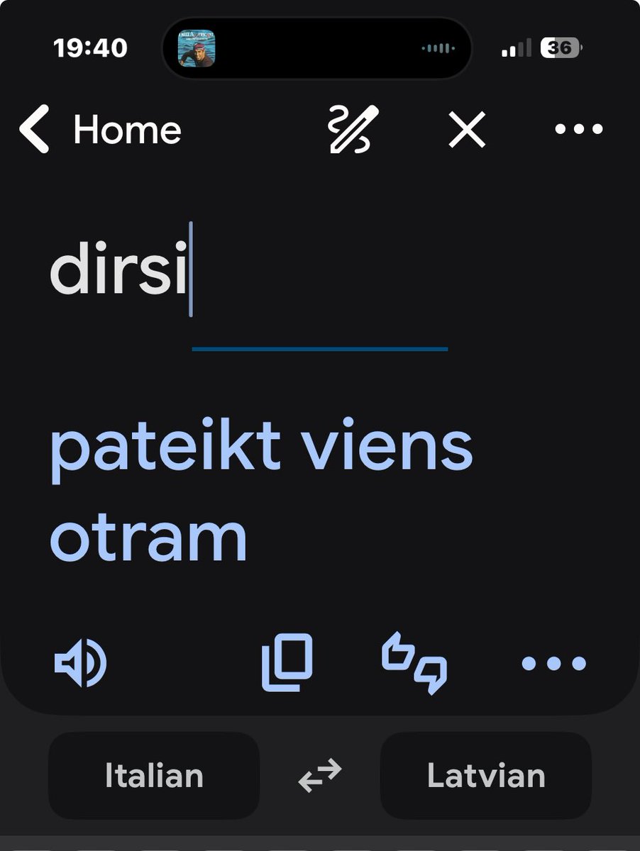 Gatis_Spruds's tweet photo. Izrādās, ka itāļu valoda ir līdzīga latviešu valodai. Piemēram, “pateikt viens otram” itāliski ir “dirsi” - kā Ufo dziesmā 🤣 https://t.co/Bqdu9t7UKC