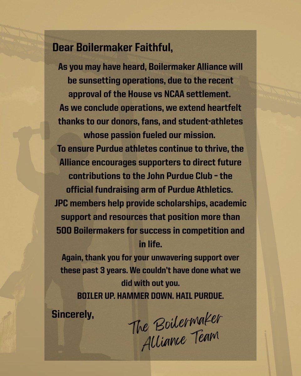 BoilerAlliance's tweet photo. Wow, what a ride it is has been! Thank you, Boilermakers! #PurdueNIL #BoilermakerAlliance https://t.co/li6Wz5tavS
