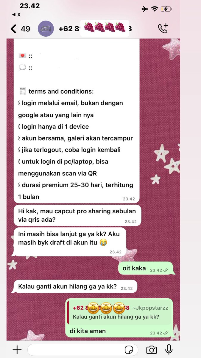 jenierubyn's tweet image. capcut pro 1bulan 12k anti error kak 😇🤙🏻 customer berkali’ &amp;amp; selalu repeat buat perpanjang 💓 karna se aman itu