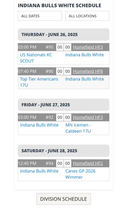 Here’s my Schedule this week in Kansas City, I will be catching half of the games