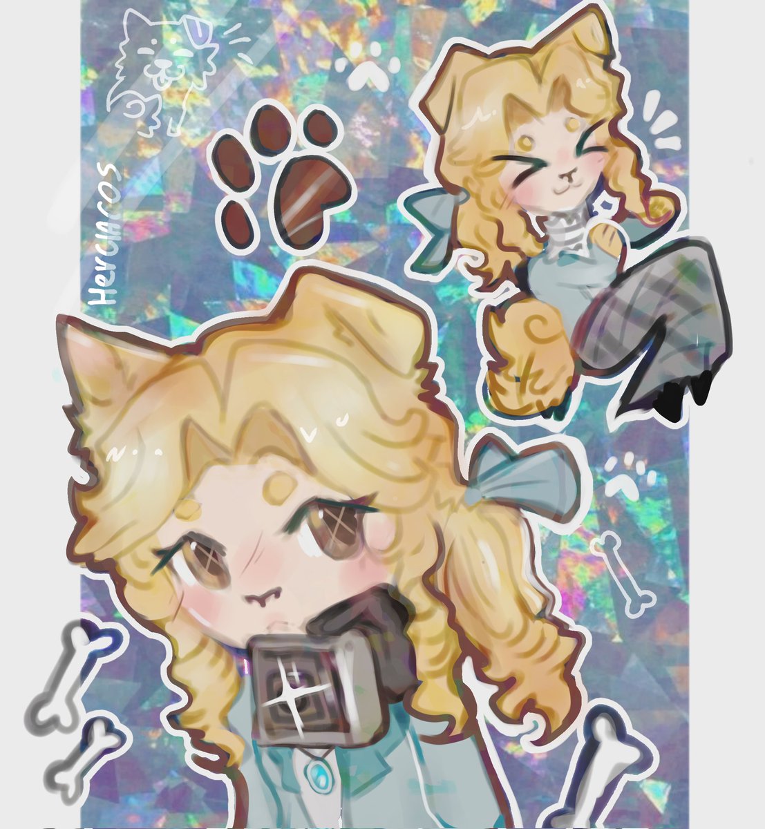 Falconthropy's tweet photo. 🐶📰 Puppygirl Alice lowk adorable #alicedeross #idvfanart #journalistidv https://t.co/JXuUVBVifd