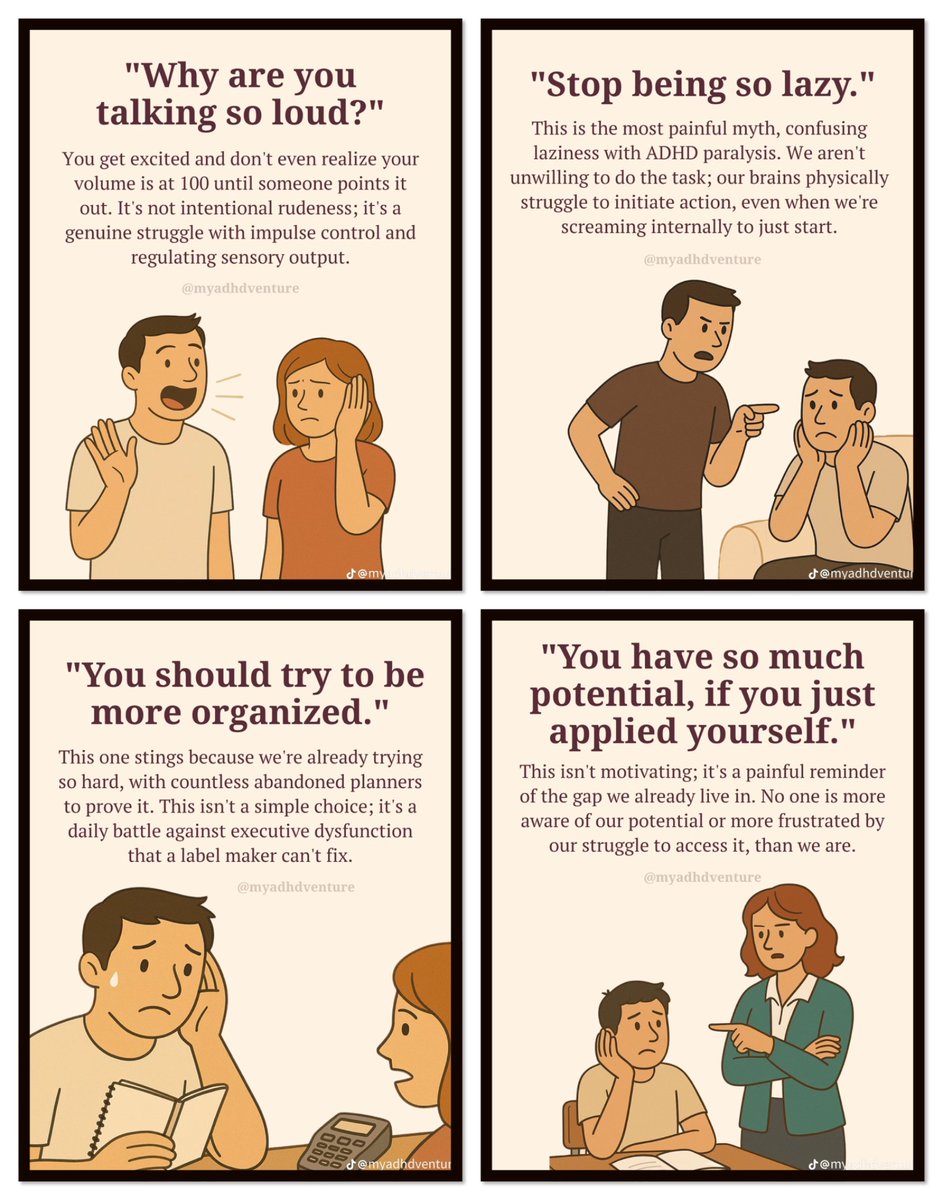 TheAuDHDlife's tweet photo. Four things almost everyone with
ADHD has heard. https://t.co/N63KXv6hN0