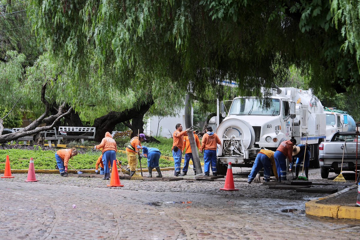 FeliFerMacias's tweet photo. ¡Las lluvias no nos detienen!
El equipo de servicios públicos se la rifa todo los días por mantener limpia la ciudad y con trabajos preventivos en esta temporada.

Ahora estamos trabajando con desazolve y limpieza en rejillas y torrenteras, para cuidar tu patrimonio, tu integridad y tu seguridad.

#QuerétaroConFuturo