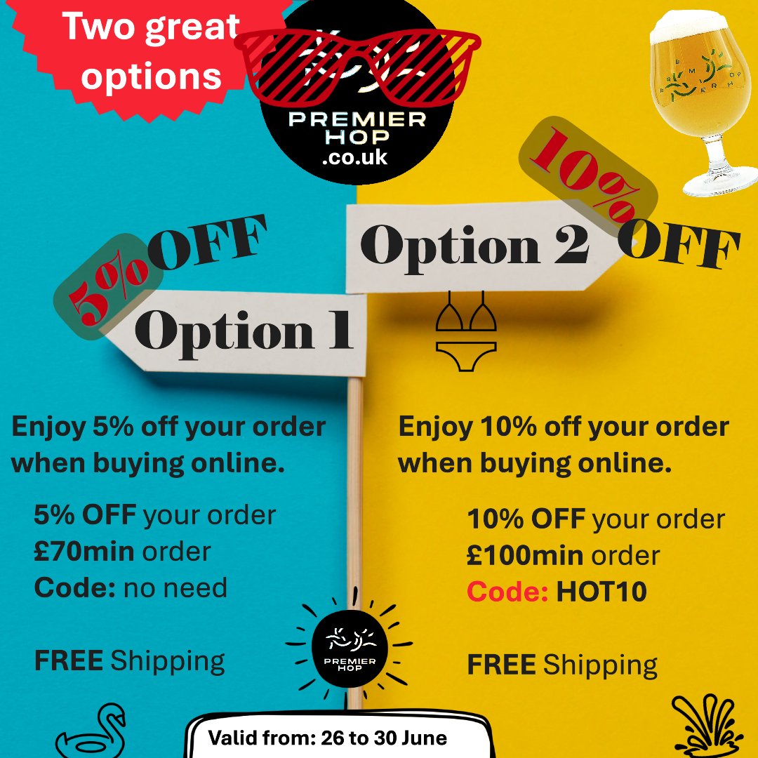 🌤️ SUMMER IS HERE 🤞

It's official, summer has arrived, let's hope the weather will continue to be amazing 🍻

We have loads of NEW and FRESH beer...

Hop on to <a href="/premierhop/">Premier Hop</a> .co.uk