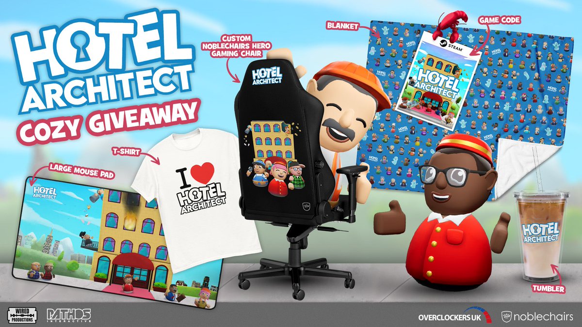 Wired Productions (@wiredp) on Twitter photo 🗽 Next Stop New York! 🗽
To celebrate Hotel Architect's update, we’ve teamed up with <a href="/noblechairs/">noblechairs</a> to give you the best Cozy Gaming Bundle!
Like & RT to win a one-of-a-kind Noblechairs HERO gaming chair + exclusive cozy gear!*
More Entries👉 Wired.gg/CozyGiveaway
*UK 🗽 Next Stop New York! 🗽
To celebrate Hotel Architect's update, we’ve teamed up with <a href="/noblechairs/">noblechairs</a> to give you the best Cozy Gaming Bundle!
Like & RT to win a one-of-a-kind Noblechairs HERO gaming chair + exclusive cozy gear!*
More Entries👉 Wired.gg/CozyGiveaway
*UK