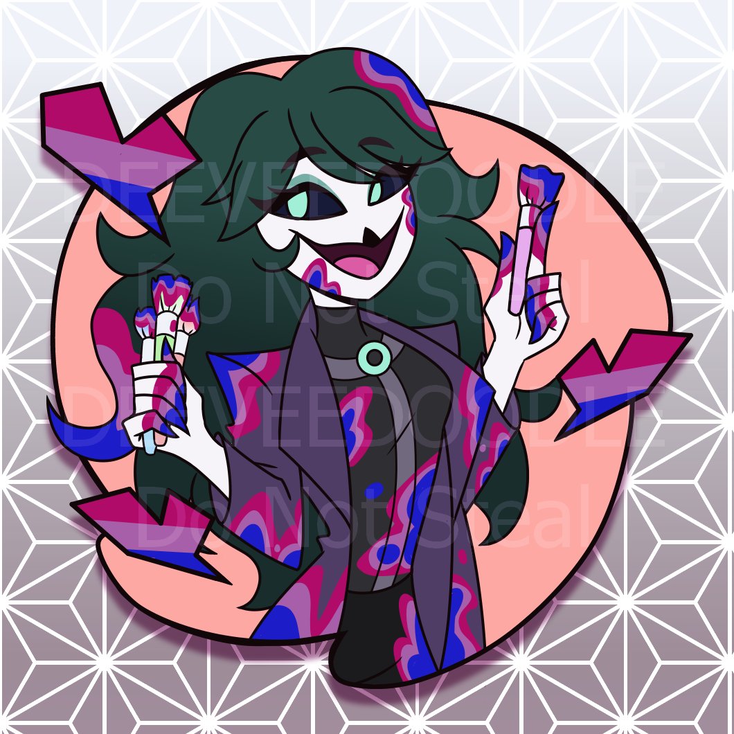 RavenRabane's tweet photo. Happy pride month 
Art by @DeeVeeDoodle https://t.co/ZVW29Kf3aw