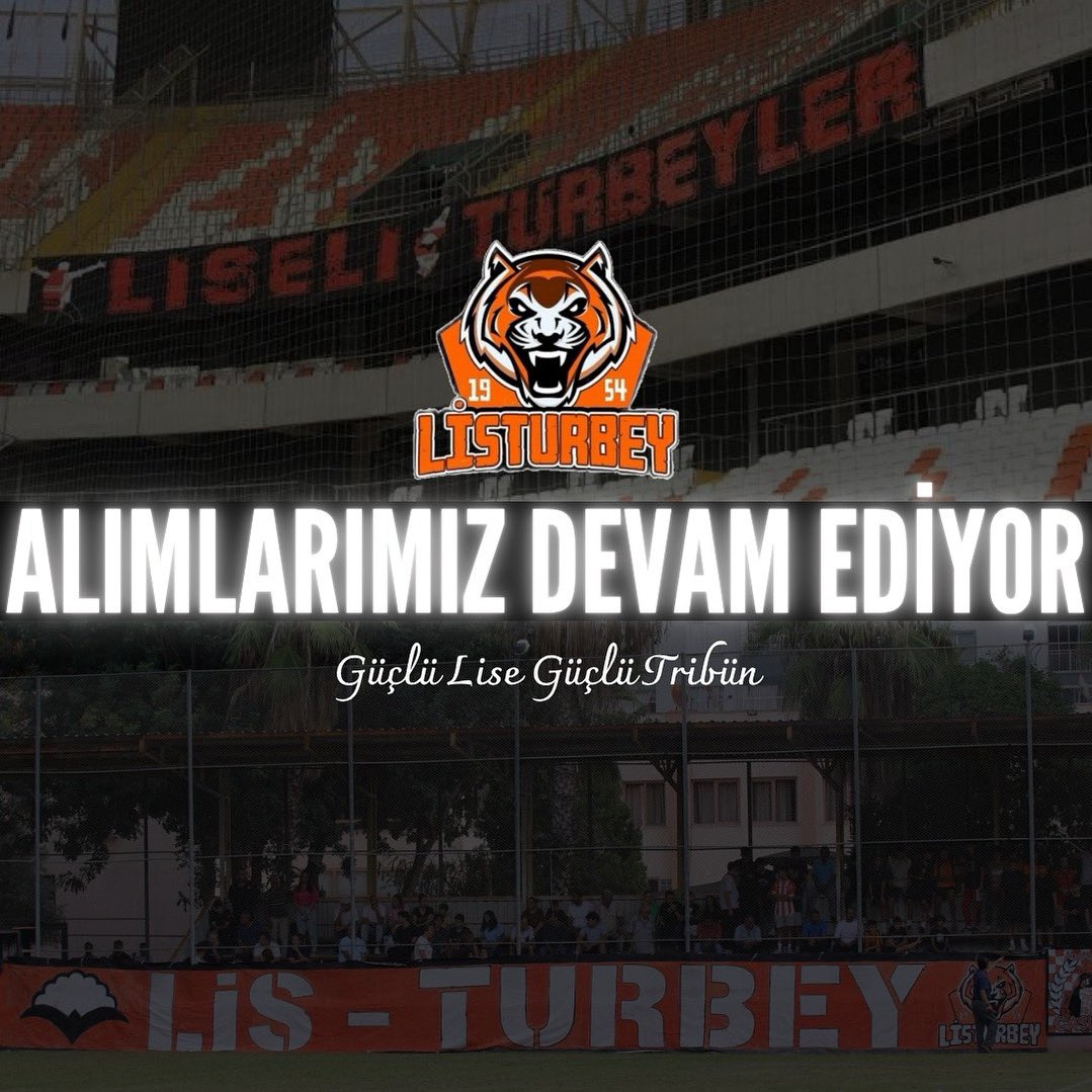 DUYURU

Liseli Turbeyler olarak, geçtiğimiz haftalarda gerçekleşen LGS sınavının ardından grubumuza alımların yeniden açıldığını,“Güçlü Lise Güçlü Tribün” davasında bizimle birlikte yol yürüyecek renktaşlarımızı ailemize beklediğimizi yine dile getiriyoruz.

#Adanaspor #Turbeyler