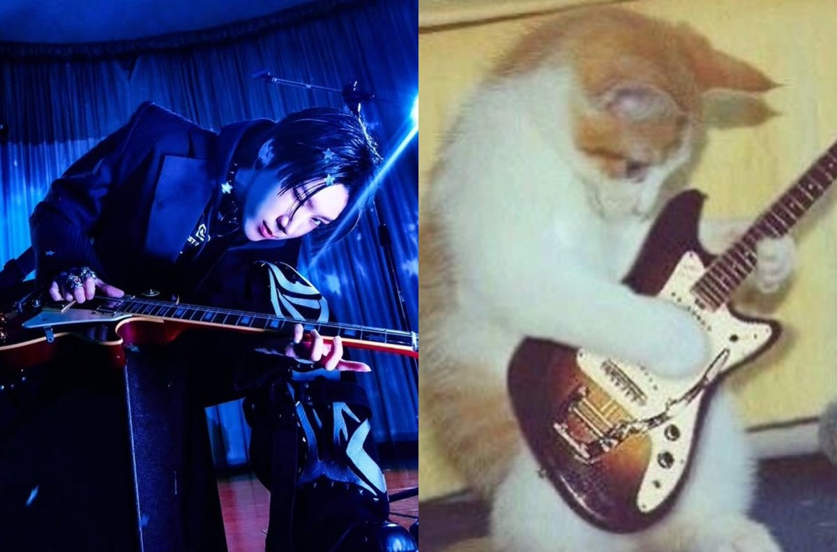 tenleecats's tweet photo. 🎸🐈‍⬛

#TEN #李永钦 #텐 #เตนล์ https://t.co/FIVf9A45yB