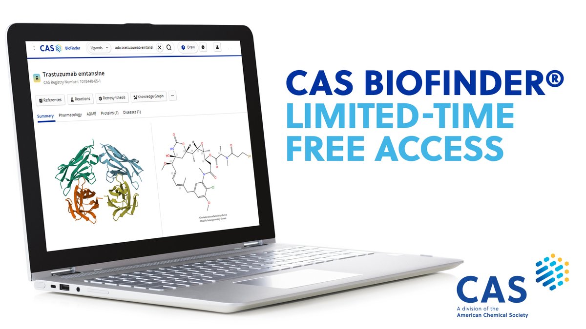 Have you tried CAS #BioFinder yet? Our trial period for select CAS SciFinder users is ending soon! Log in and explore this cutting-edge solution for free before it’s too late! ow.ly/PRTA50VSRRE