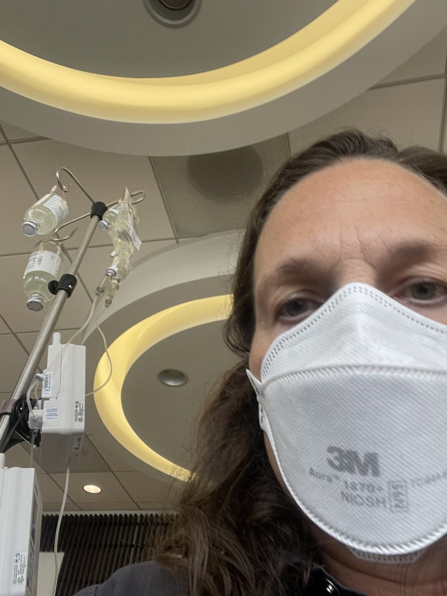 AmyCookOC's tweet image. First IVIG treatment today. 1 g/1 kg of weight every 4 weeks for 6 months. Still on Amantadine + Pemgarda (every 90-days) #PASC #LongCovid
