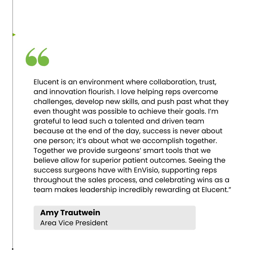 We are excited to announce the promotion of Amy Trautwein as Area Vice President! ​Welcome and congrats Amy! #WeAreElucent #hiring ​

Visit hubs.li/Q03mQD3s0 to see all our open positions!