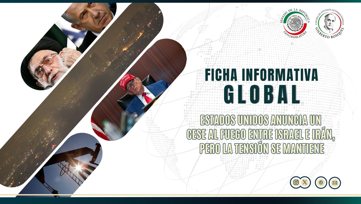 📉 | Los precios del petróleo caen tras el anuncio del cese al fuego entre #Irán e #Israel, reduciendo temores de interrupción en el Estrecho de Ormuz.
➡️centrogilbertobosques.senado.gob.mx/images/FIG-202…