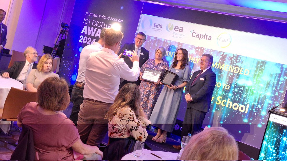 Ed_Authority's tweet image. Congratulations to the Primary Schools recognised at the #ICTExcellenceAwards!

Highly Commended:
👏 @GrogganPrimary
👏 @StMarysGlenview
👏 @St_Patricks_PS 

🏆 Winner - @HTPS_Cookstown