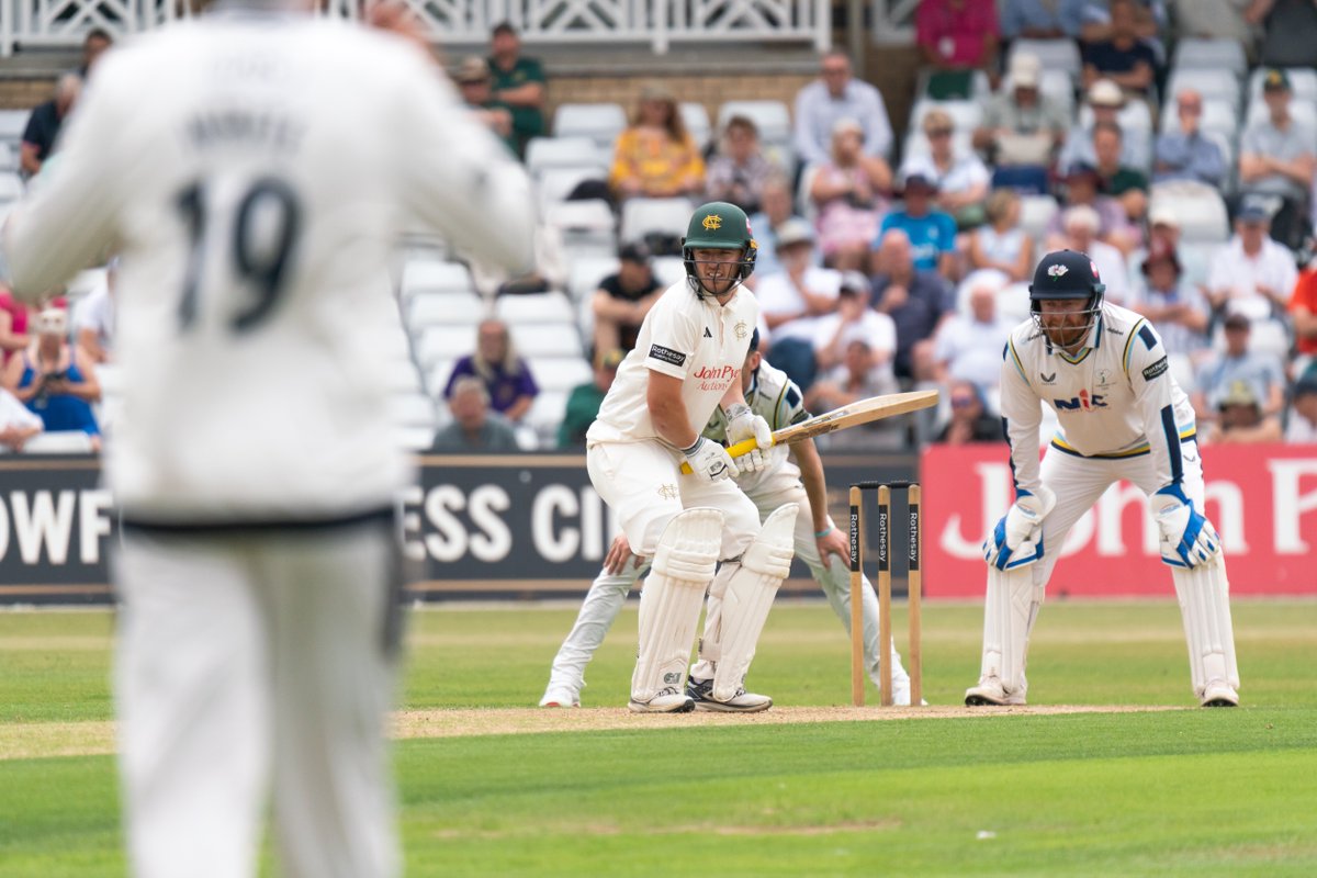 TrentBridge's tweet photo. Ben Slater continued his fine First-Class form and Freddie McCann collected career-best bowling figures as Nottinghamshire stayed top of Division One in the Rothesay County Championship.
Full Day 4 report ๐ https://t.co/yV72FPJocO
#NOTvYOR https://t.co/UV0n5PeCXr