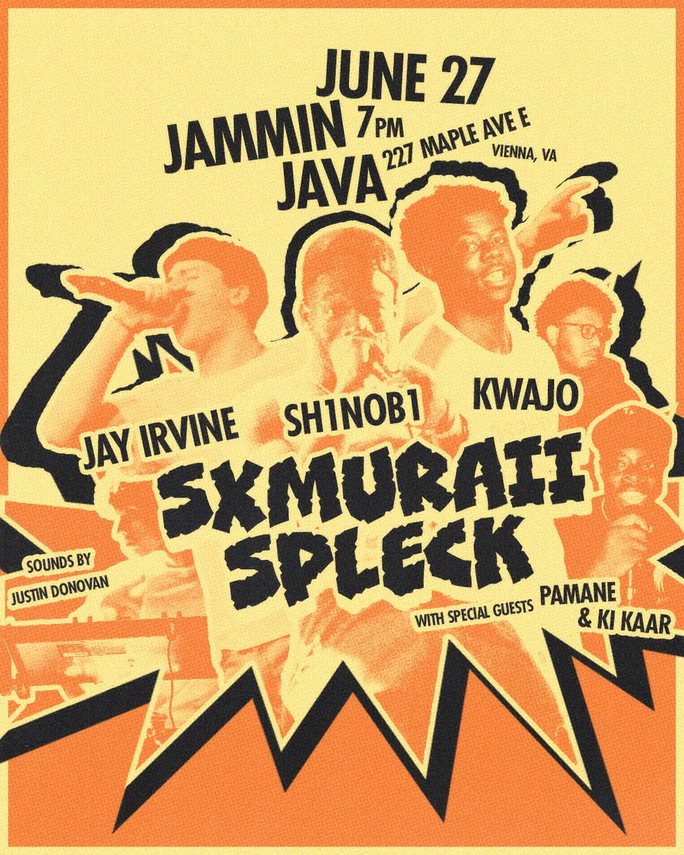 Original flyer vs my revamped version for <a href="/kwajooo/">Kwajo</a>'s show on Friday

Always fun to get to take a few core elements from something then flip it into my style