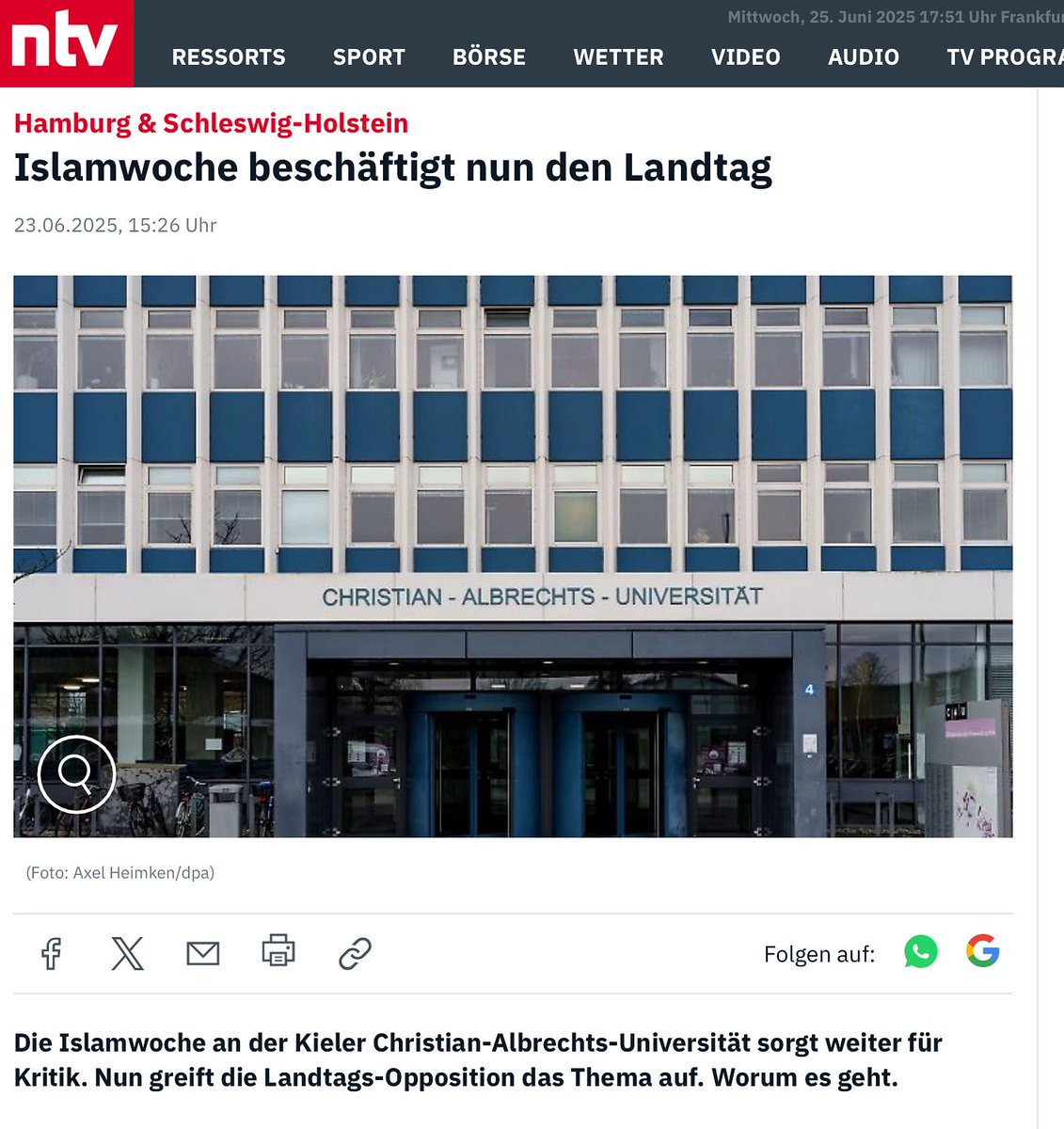 Kieler Christian-Albrechts-Universität:

“Laut "Kieler Nachrichten" gab es danach hochschulintern Beschwerden über eine geschlechtergetrennte Sitzordnung. 

Augenzeugen berichteten, dass Männer und Frauen dazu aufgerufen worden seien, unterschiedliche Eingänge zu nutzen und
