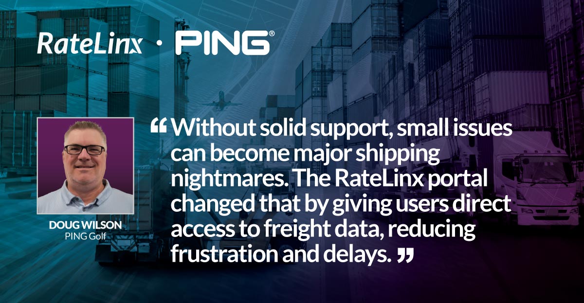 Doug Wilson from <a href="/PingTour/">PING GOLF</a> said it best: Without solid support, small shipping issues become major headaches. The RateLinx portal gives direct access to freight data, cutting frustration and delays.

Watch the full conversation: zurl.co/s5Eii