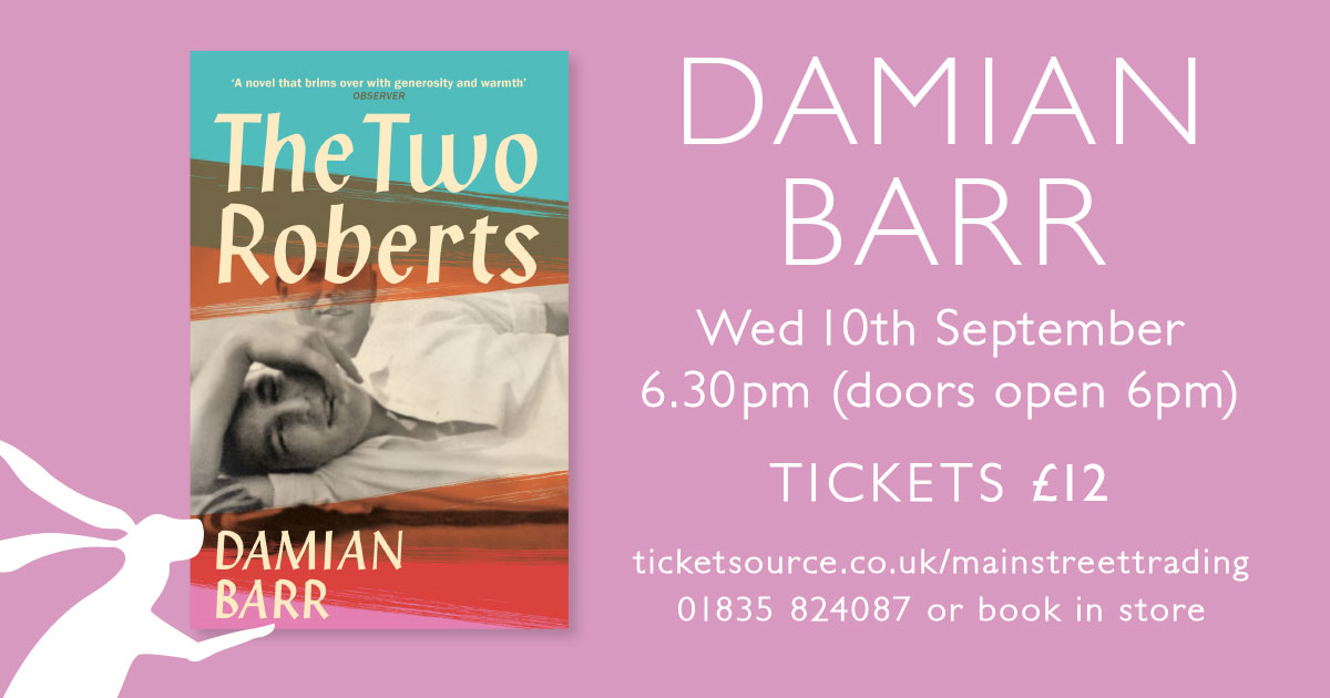 Mainstreet favourite, Damian Barr will be with us on Wed 10th Sept to talk about his brilliant new novel, The Two Roberts. ... - mailchi.mp/mainstreetbook…