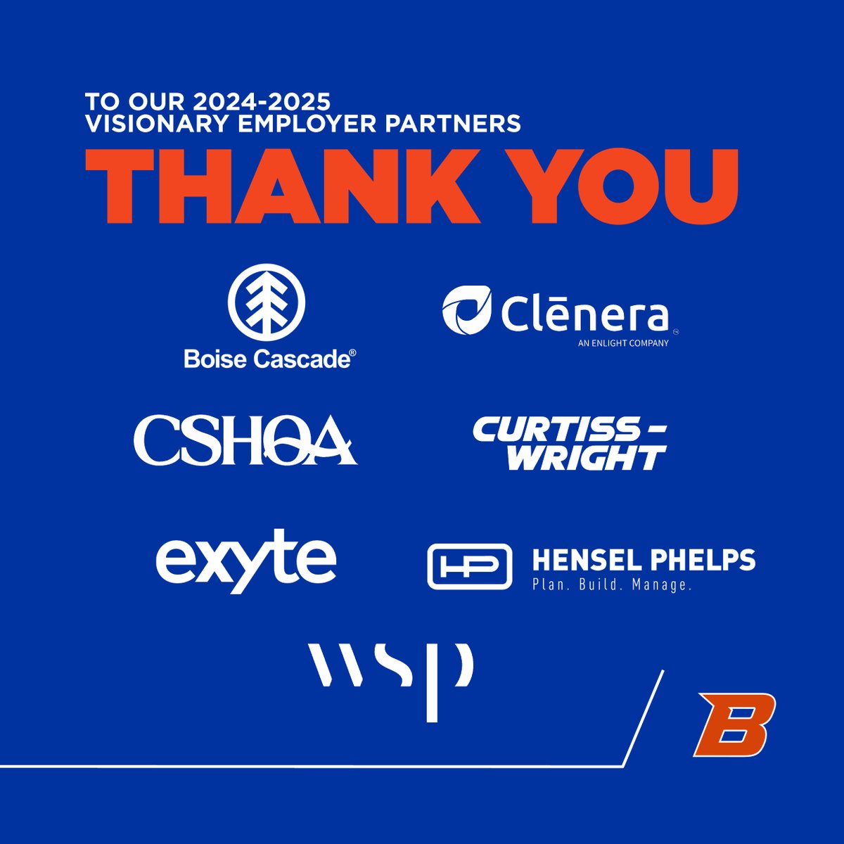 Boise State College of Engineering (@boisestatecoen) on Twitter photo ๐๐๐๐๐๐๐ผ๐๐ ๐๐๐๐๐๐๐๐ ๐๐ผ๐๐๐๐๐๐๐๐๐
To close out the year, we want to extend a big shoutout and THANK YOU to our Visionary Employer Partners!
Interested in becoming a VEP? Learn more here: bit.ly/3XUWv2a
#BoiseStateCOEN #FromIdeasToImpact #VEP ๐๐๐๐๐๐๐ผ๐๐ ๐๐๐๐๐๐๐๐ ๐๐ผ๐๐๐๐๐๐๐๐๐
To close out the year, we want to extend a big shoutout and THANK YOU to our Visionary Employer Partners!
Interested in becoming a VEP? Learn more here: bit.ly/3XUWv2a
#BoiseStateCOEN #FromIdeasToImpact #VEP