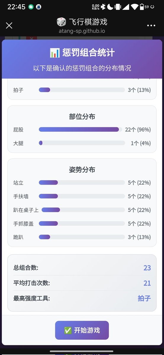 爆肝两个晚上为圈子小小发个电，搞了个飞行棋。上次这样废寝忘食的写代码感觉是上个世纪的事情了。感谢 <a href="/CatssCatsCat/">基地门口的猫</a> 给出的功能建议和作为种子用户的反馈！
欢迎大家多多给出建议 atang-sp.github.io/flying-chess/

#小圈sp #打屁股 #spank