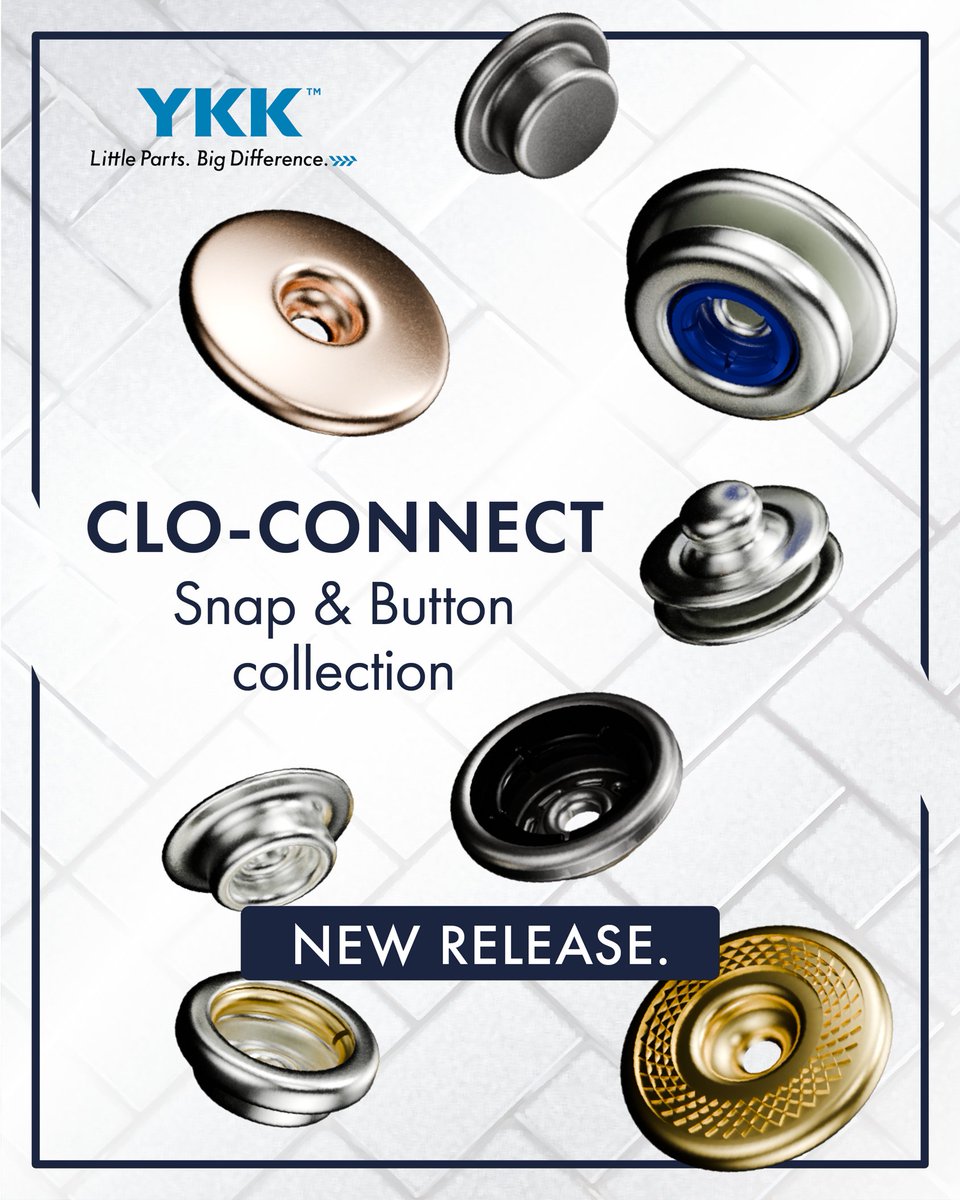 📢 The YKK Snap &amp; Button (S&amp;B) collection has just been released on CLO-CONNECT!

🔍 Explore the updated digital trim collection and discover the full range of YKK fasteners:
connect.clo-set.com/portfolio/1226…

 #YKK #LittlePartsBigDifference #3DFashion #CLOConnect #CLO3D