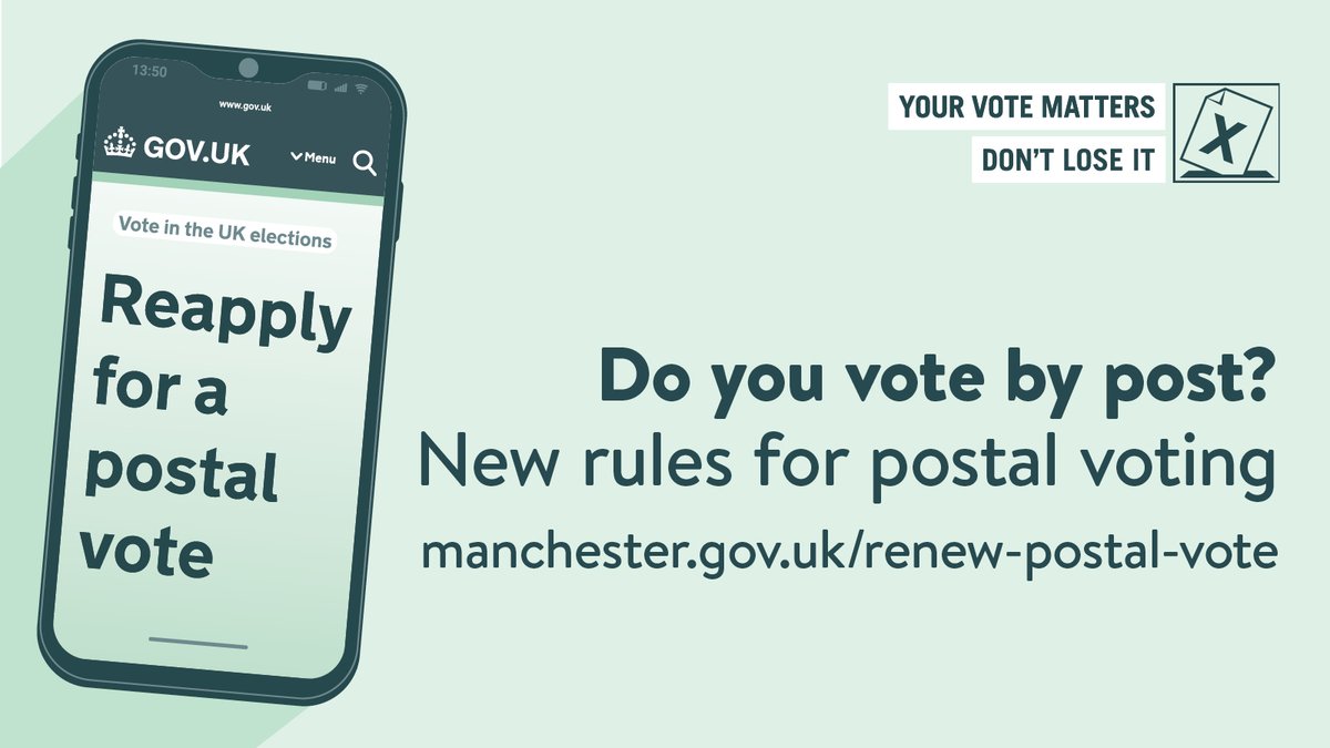 Postal voters, check your inboxes! 📧 

We've emailed you to let you know about new rules for postal voting. Please follow the instructions inside to make sure you can keep voting by post 🗳️ 

Don't see an email from us? Check your spam folder 📂