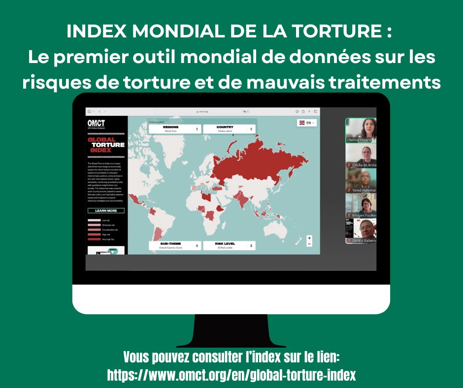 L'index Mondial de la torture est désormais dispo. Un outil révolutionnaire qui expose le risque de torture et de mauvais traitements dans 26 pays dt le 🇹🇬.🔗bit.ly/4kZrLGr. Dès aujourd’hui, explorez des infos par pays, des indicateurs de risque et des solut° concrètes.