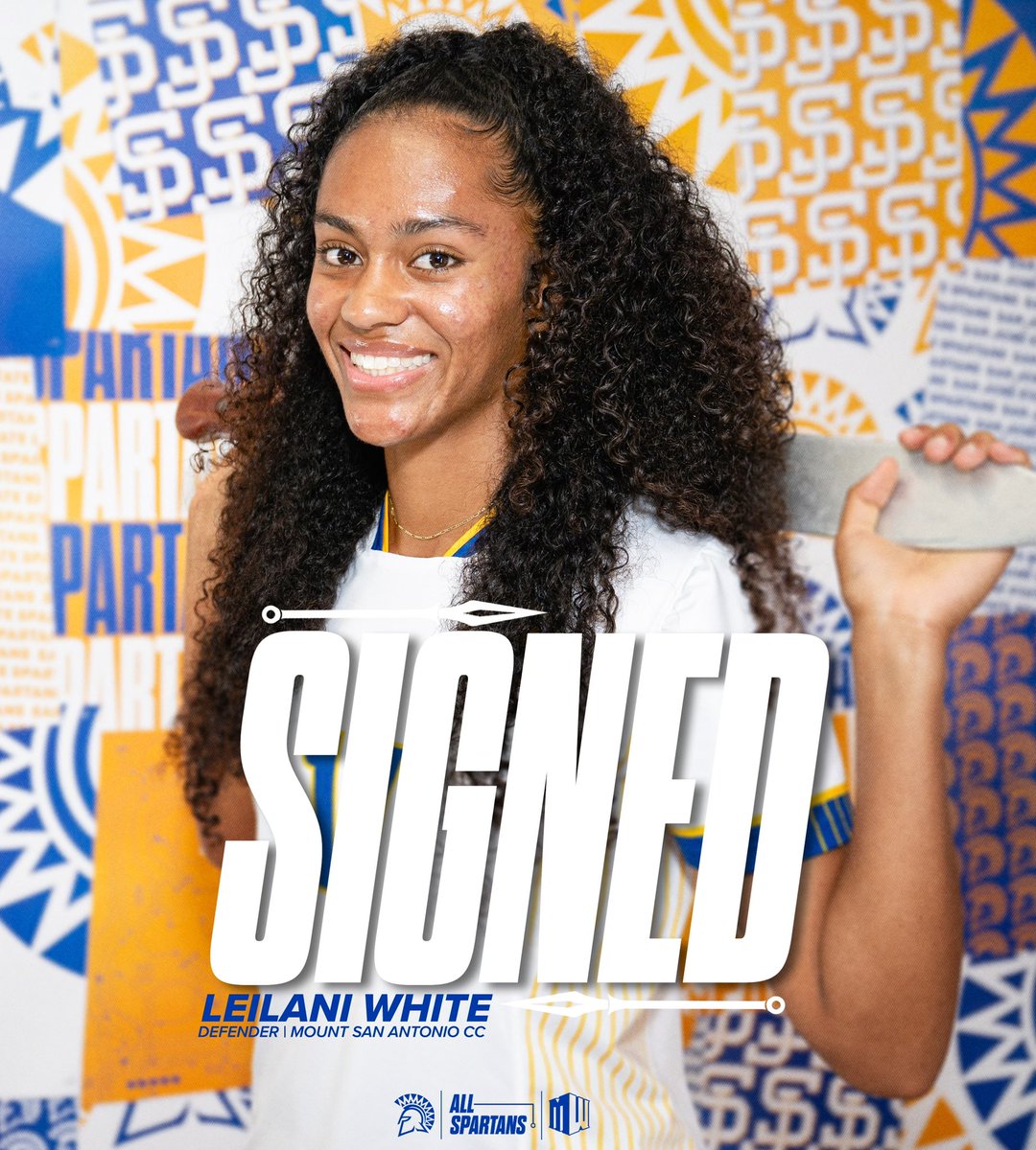 sjsuwsoc's tweet image. 𝐨𝐟𝐟𝐢𝐜𝐢𝐚𝐥𝐥𝐲 𝐎𝐅𝐅𝐈𝐂𝐈𝐀𝐋 ✍️
Welcome to the 408, Leilani White
#AllSpartans