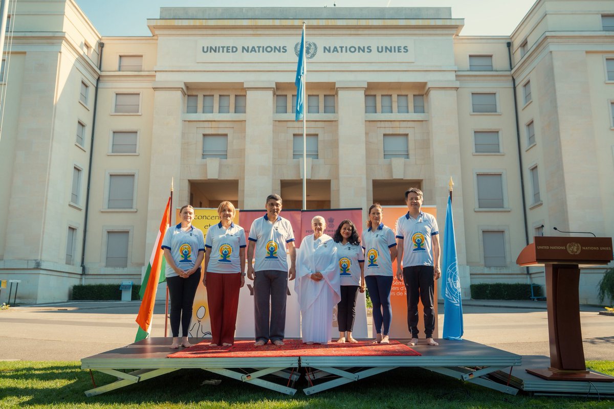 India at UN, Geneva (@indiaungeneva) on Twitter photo #IDY2025 at #PalaisDesNations Geneva
Special thanks from PR <a href="/abagchimea/">Arindam Bagchi</a> to <a href="/DarenTang72/">Daren Tang</a> DG <a href="/WIPO/">World Intellectual Property Organization (WIPO)</a> <a href="/SCBriand/">Dr Sylvie Briand</a> Chief Scientist <a href="/WHO/">World Health Organization (WHO)</a>, and <a href="/UNGeneva/">United Nations Geneva</a>
Led by Sister Jayanti of Brahma Kumaris, participants experienced #yoga’s physical, mental & spiritual benefits through a series of #IDY2025 at #PalaisDesNations Geneva
Special thanks from PR <a href="/abagchimea/">Arindam Bagchi</a> to <a href="/DarenTang72/">Daren Tang</a> DG <a href="/WIPO/">World Intellectual Property Organization (WIPO)</a> <a href="/SCBriand/">Dr Sylvie Briand</a> Chief Scientist <a href="/WHO/">World Health Organization (WHO)</a>, and <a href="/UNGeneva/">United Nations Geneva</a>
Led by Sister Jayanti of Brahma Kumaris, participants experienced #yoga’s physical, mental & spiritual benefits through a series of