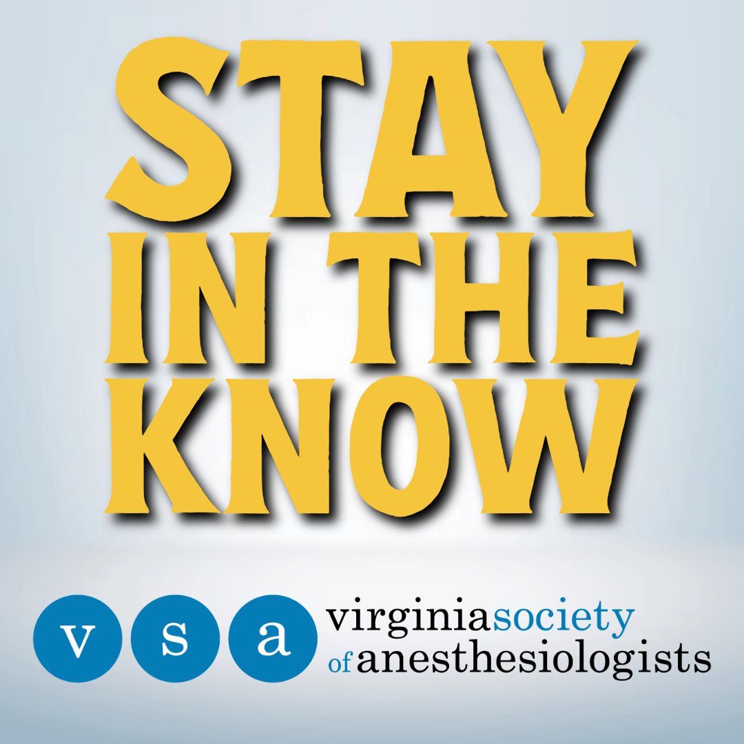 VSAnesthesia's tweet image. Don't miss the latest VSA news and events. Make sure you're connected here:
🌐 Website: vsahq.org
📲 Facebook: facebook.com/vsahq
📷 Instagram: @vsa_hq
💼 LinkedIn: linkedin.com/company/vsahq
💬 X: @VSAnesthesia
🗞️ Newsletters: vsahq.org/newsletters