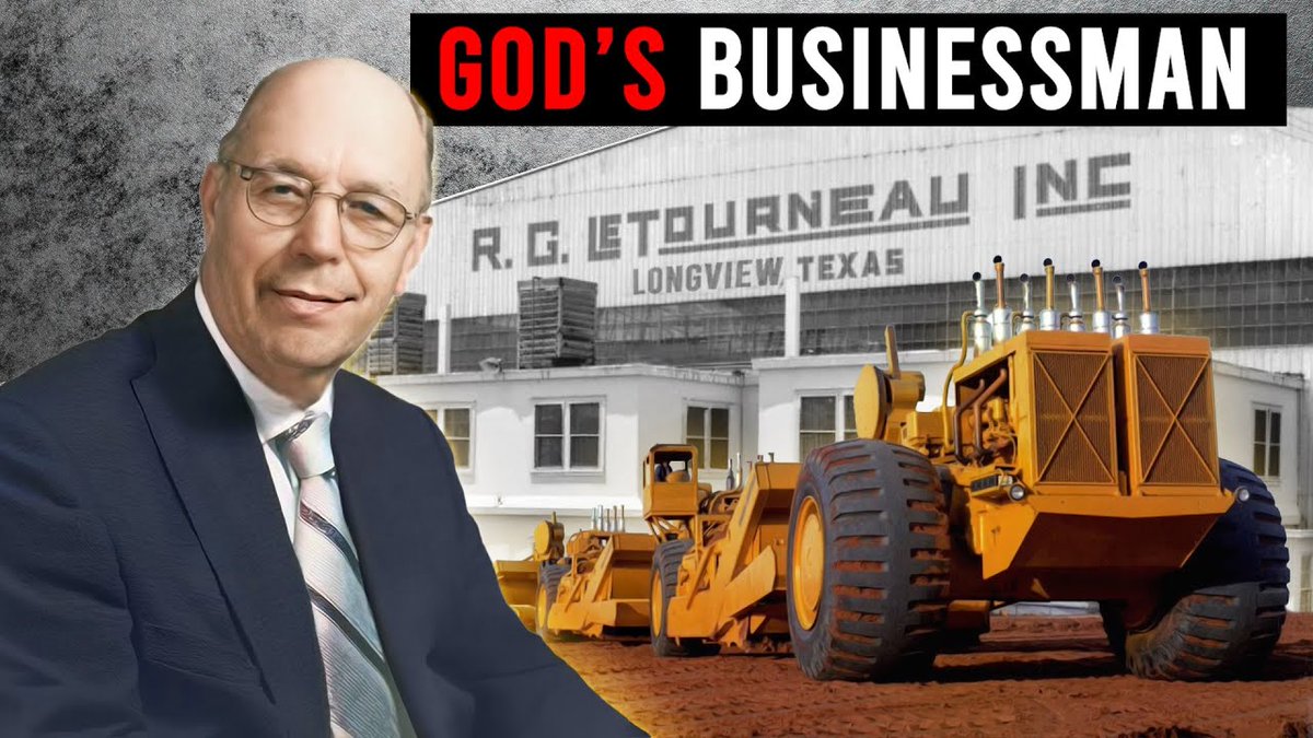 PaleRider47538's tweet image. The ENTIRE History of R.G. LeTourneau Inc.
23,892 views Oct 15, 2024 #heavyequipment #heavymachines #letourneau 
youtube.com/watch?v=mcus3I…

R.G. LeTourneau was more than just an inventor and engineer. He was a visionary, a pioneer, and a philanthropist who transformed the world.