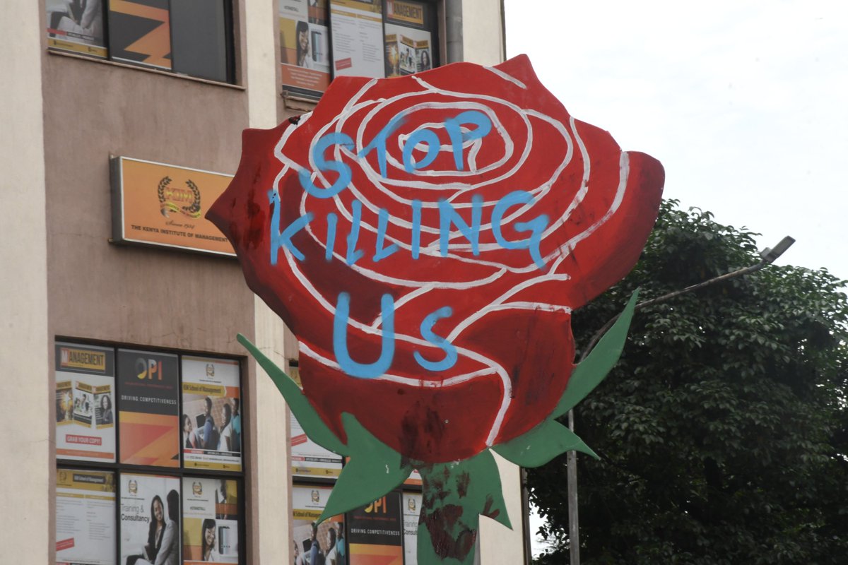 JFJustice's tweet image. At least 8 people confirmed dead after being shot by police during the #June25th protests to remember the lives lost in the 2024 Gen Z movement. More than 400 individuals received medical attention, with 83 referred for specialized care due to serious injuries.