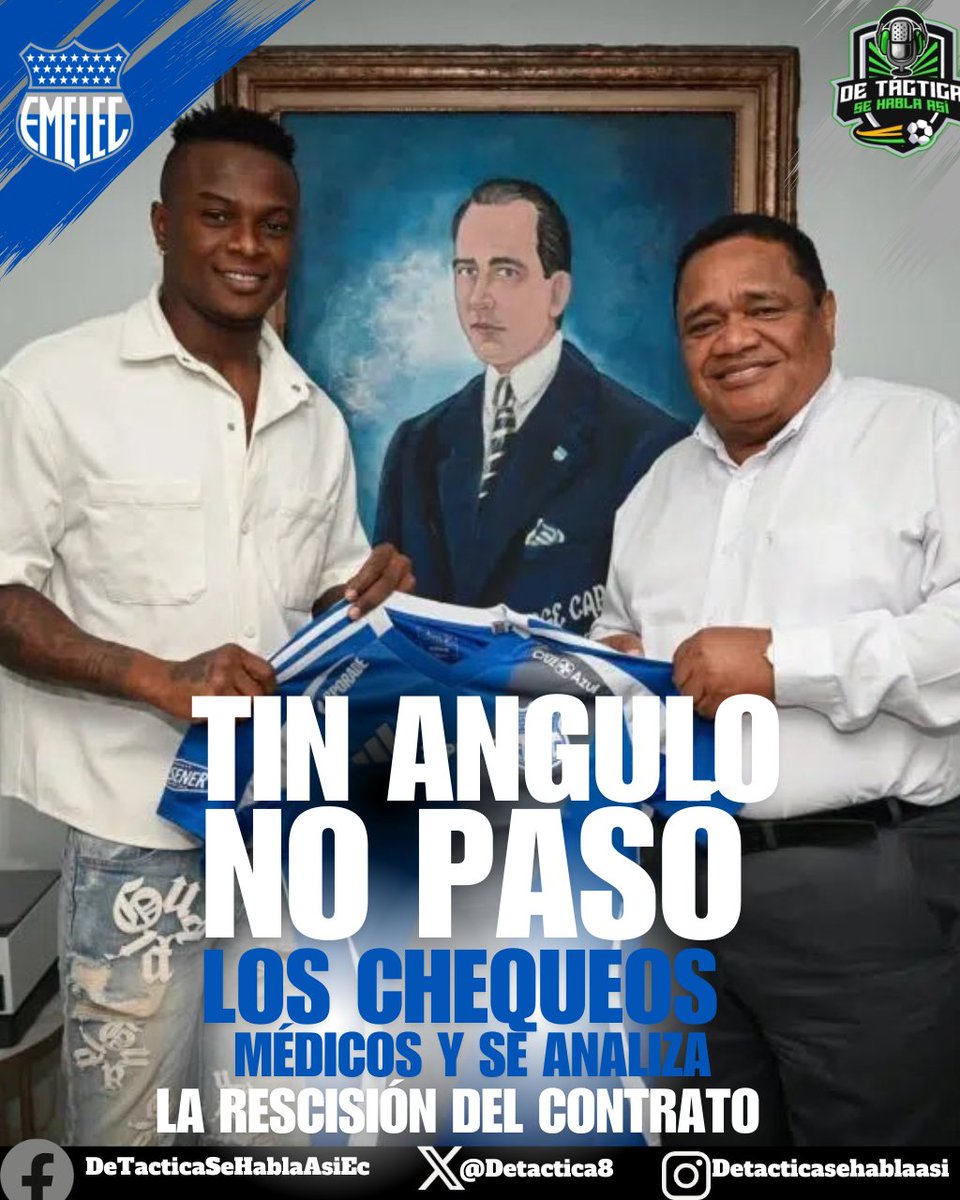 💣𝙎𝙀 𝘾𝙊𝙈𝙋𝙇𝙄𝘾𝘼 𝙇𝘼 𝙀𝙎𝙏𝘼𝙉𝘾𝙄𝘼 𝘿𝙀 𝙏𝙄𝙉 𝘼𝙉𝙂𝙐𝙇𝙊 𝙀𝙉 𝙀𝙈𝙀𝙇𝙀𝘾

🔻El jugador no superó los chequeos médicos por problemas en su rodillas.

🔻Llegó lesionado de su anterior club #Union de 🇦🇷.

🔻Se busca un refuerzo con trayectoria y experiencia.
🔵⚪#CSE