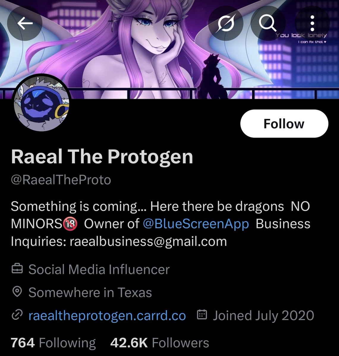 ADProblematic's tweet image. #34 - RaealTheProtogen

Heard serveral stories about this guy from him using women for sex to using friends for his own laughter and content to post online without their consent.  Disgusting behavior.  How did this guy even get so many followers in the first place?