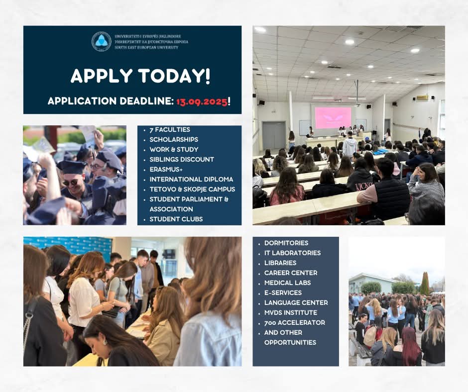 Max van der Stoel Institute (@mvdsinstitute) on Twitter photo Ready to take the next step in your academic journey? <a href="/SEEUniversity/">SEE University</a> invites you to apply now and bring your knowledge to life!
🗓️ Deadline: 13.09.2025
📢 Open Call: bit.ly/3EJMD4t
#OpenCall #SEEU Ready to take the next step in your academic journey? <a href="/SEEUniversity/">SEE University</a> invites you to apply now and bring your knowledge to life!
🗓️ Deadline: 13.09.2025
📢 Open Call: bit.ly/3EJMD4t
#OpenCall #SEEU