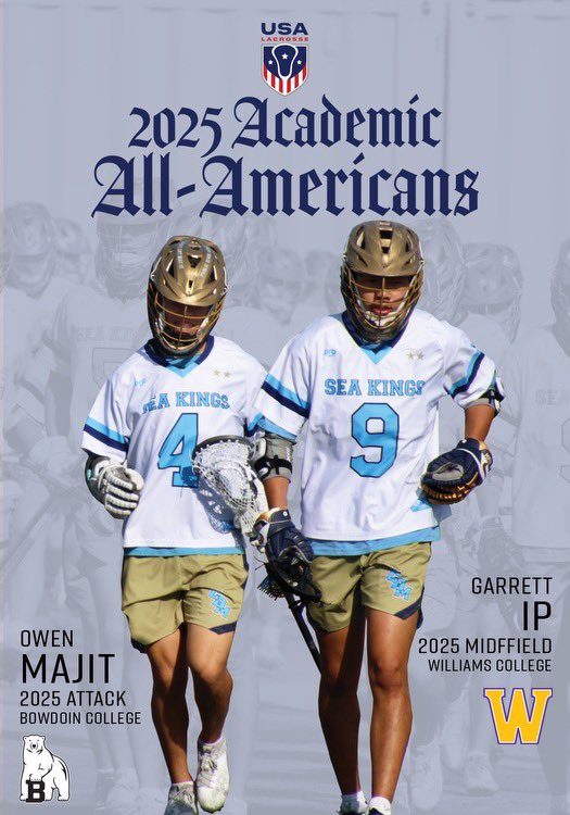 Congratulations to our 2025 Academic All Americans, #4 Owen Majit and #9 Garrett Ip. Getting it done on the field and in the classroom.