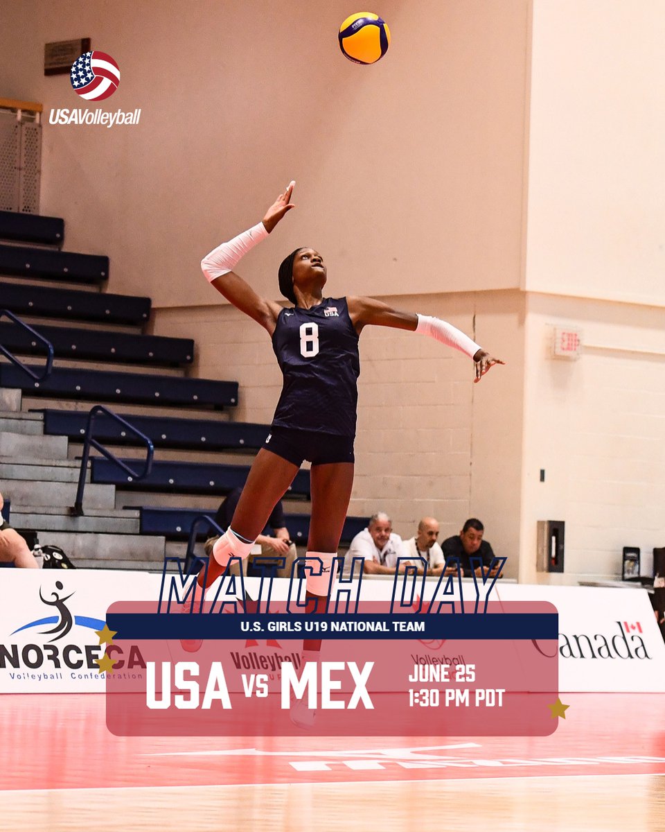 It's almost match time!

The U.S. Girls U19 National Team squares off against Mexico today at the Pan American Cup. Set a reminder for 1:30 p.m. PT to watch. Stream at go.usav.org/watchgirlsu19p…

📷 of Kari Knotts by NORCECA