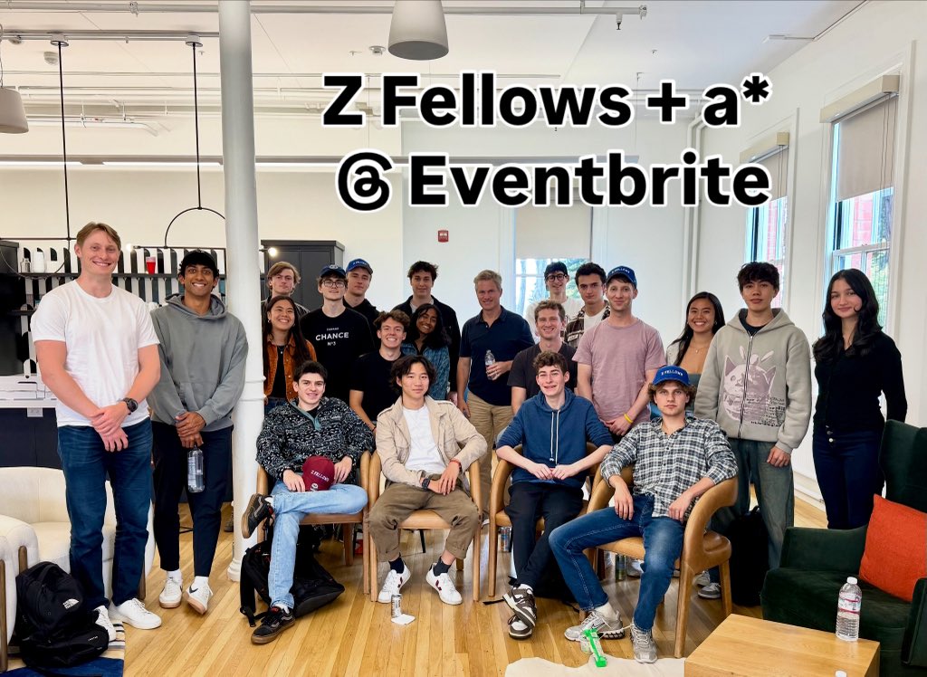 kevinhartz's tweet image. New cohort of Z Fellows & another great talent dense class. @cory @zfellows
