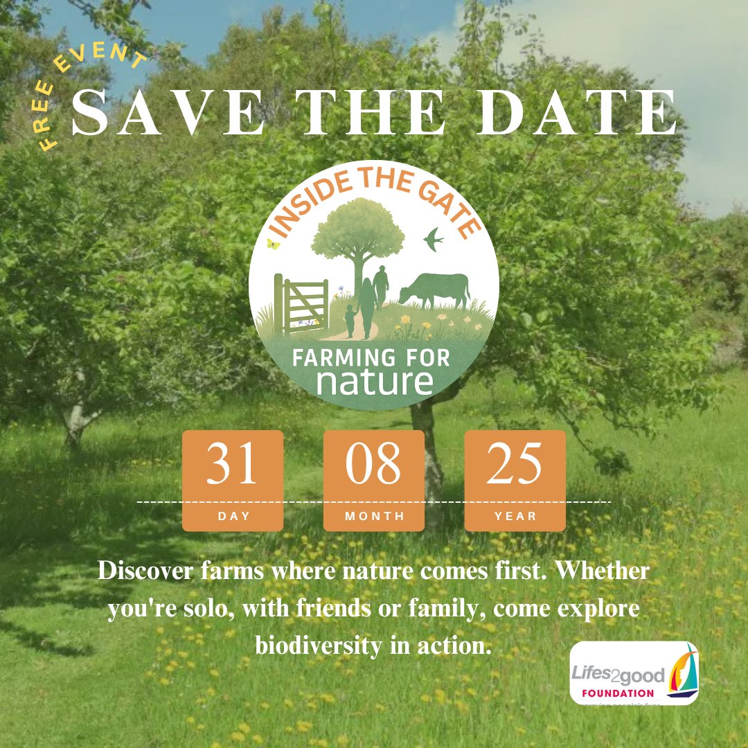 farmfornature's tweet image. 🚜 New name, same welcome: Inside the Gate is happening Aug 31st!
Free to attend — but registration is essential!
🔗 tickettailor.com/events/farming…
🌱 25+ farms across Ireland opening their gates on one special day.
#InsideTheGate #FarmingForNature #FreeEvent #IrishFarming