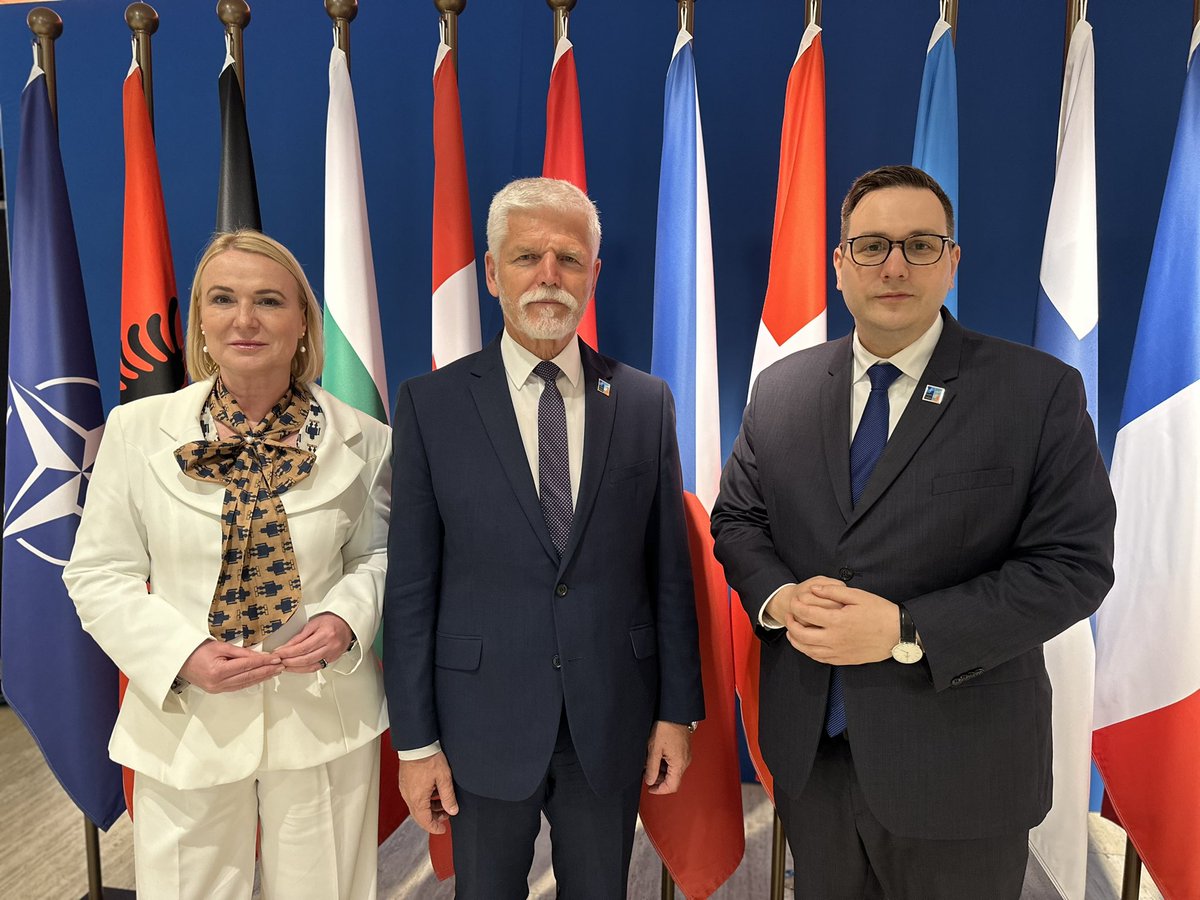 JanLipavsky's tweet photo. 🛡️Na #SummitNATO jsme potvrdili jednotu spojenců. NATO je silné, jednotné a připravené čelit bezpečnostním hrozbám. https://t.co/nGoCM2O8w4