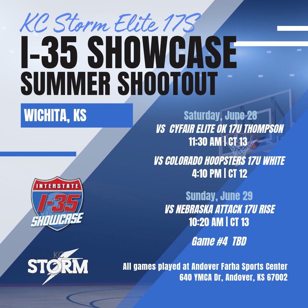 KC Storm Elite (@kcstorm_elite) on Twitter photo It’s a great weekend for basketball! 🔥🏀 Can’t wait for the <a href="/I35Showcase_GBB/">I-35 Showcase GBB</a>!!
<a href="/KeiraRausch/">Keira Rausch</a> <a href="/ryannarnold_/">Ryann Arnold</a> <a href="/HaydennRobinson/">Hayden Robinson</a> <a href="/kennedydonahoe/">kennedy</a> <a href="/GabbyMeyer14/">Gabby Meyer</a> <a href="/akireland2027/">AK Ireland</a> <a href="/EvelynLockard/">Evelyn Lockard</a> It’s a great weekend for basketball! 🔥🏀 Can’t wait for the <a href="/I35Showcase_GBB/">I-35 Showcase GBB</a>!!
<a href="/KeiraRausch/">Keira Rausch</a> <a href="/ryannarnold_/">Ryann Arnold</a> <a href="/HaydennRobinson/">Hayden Robinson</a> <a href="/kennedydonahoe/">kennedy</a> <a href="/GabbyMeyer14/">Gabby Meyer</a> <a href="/akireland2027/">AK Ireland</a> <a href="/EvelynLockard/">Evelyn Lockard</a>