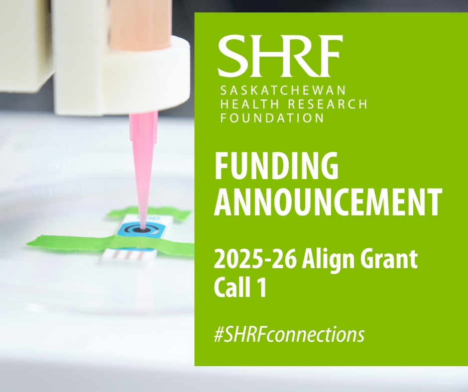 #ICYMI SHRF announced 12 new 2025-26 Align Grant projects.

Read about the diverse topics ranging from engineering cartilage tissue, supporting youth attending post-secondary education, and the scope of practice for nurse practitioners in Sask.

shrf.ca/post/2025-26-a…